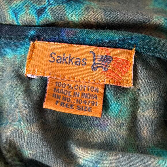 Multicolor Tie Dye Butterfly Flutter Sleeve Top Hippie Boho Fairy Grunge M - Picture 3 of 4